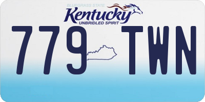 KY license plate 779TWN