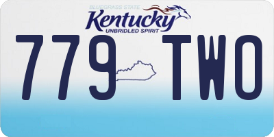 KY license plate 779TWO