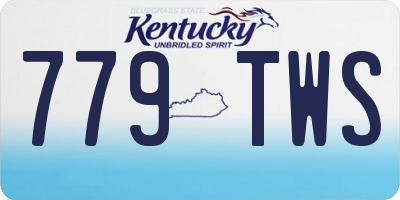 KY license plate 779TWS