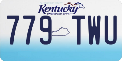 KY license plate 779TWU