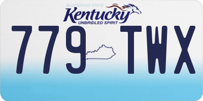KY license plate 779TWX