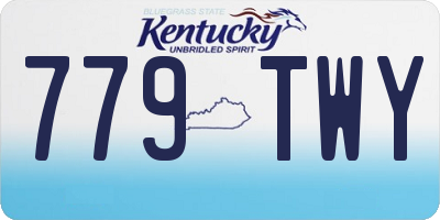 KY license plate 779TWY