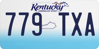 KY license plate 779TXA