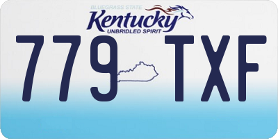 KY license plate 779TXF