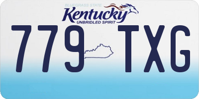 KY license plate 779TXG
