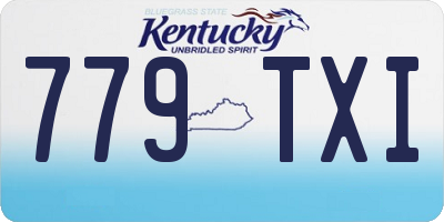 KY license plate 779TXI