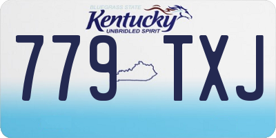 KY license plate 779TXJ
