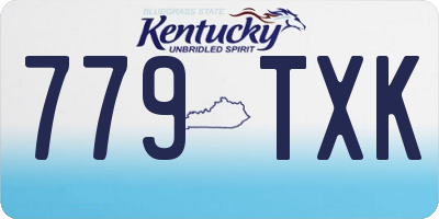 KY license plate 779TXK