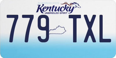 KY license plate 779TXL
