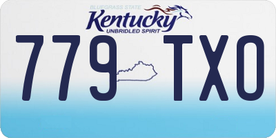 KY license plate 779TXO