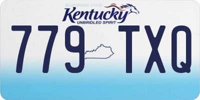KY license plate 779TXQ