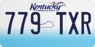 KY license plate 779TXR