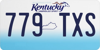 KY license plate 779TXS