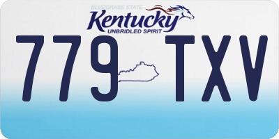 KY license plate 779TXV