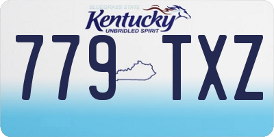 KY license plate 779TXZ