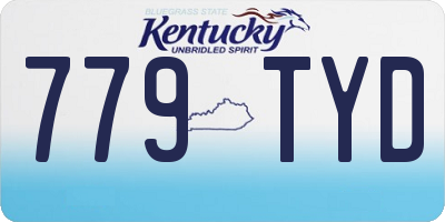 KY license plate 779TYD