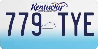 KY license plate 779TYE