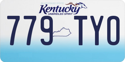 KY license plate 779TYO