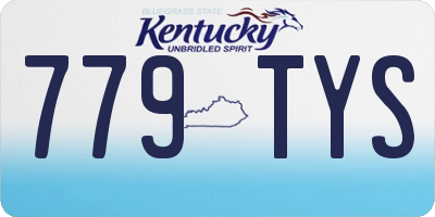 KY license plate 779TYS