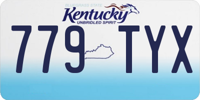 KY license plate 779TYX
