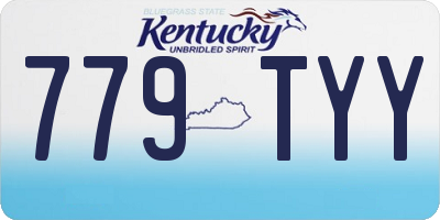 KY license plate 779TYY
