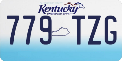 KY license plate 779TZG