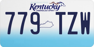 KY license plate 779TZW