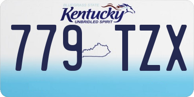 KY license plate 779TZX