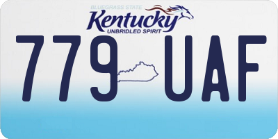 KY license plate 779UAF