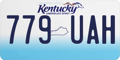 KY license plate 779UAH