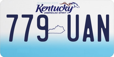 KY license plate 779UAN