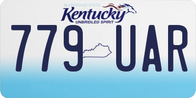 KY license plate 779UAR