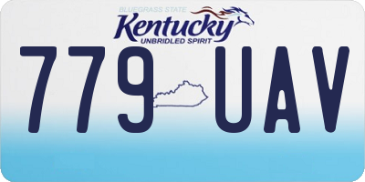 KY license plate 779UAV
