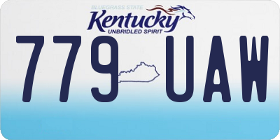 KY license plate 779UAW