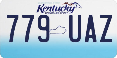 KY license plate 779UAZ