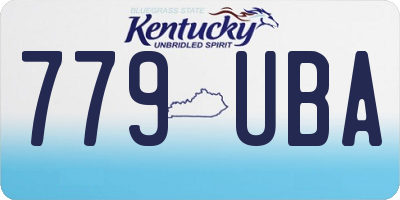 KY license plate 779UBA