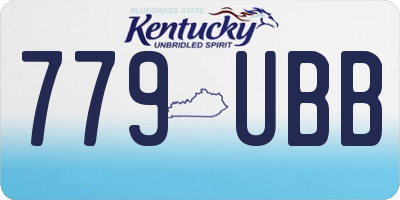 KY license plate 779UBB