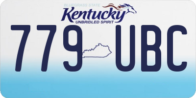 KY license plate 779UBC