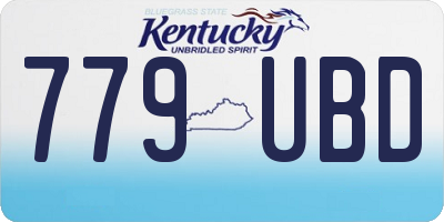 KY license plate 779UBD