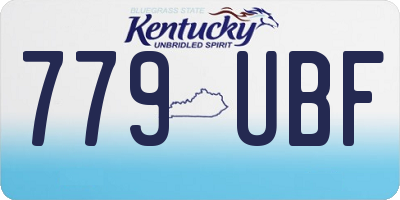 KY license plate 779UBF