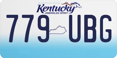 KY license plate 779UBG