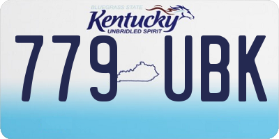 KY license plate 779UBK