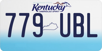 KY license plate 779UBL