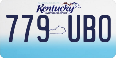 KY license plate 779UBO