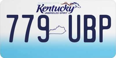 KY license plate 779UBP