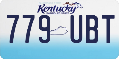 KY license plate 779UBT