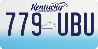 KY license plate 779UBU