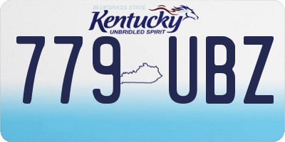 KY license plate 779UBZ