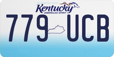 KY license plate 779UCB