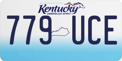 KY license plate 779UCE